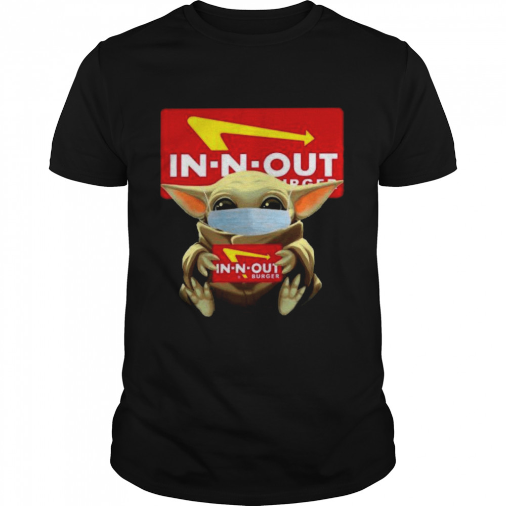 Baby Yoda Face Mask Hug In N Out Shirt