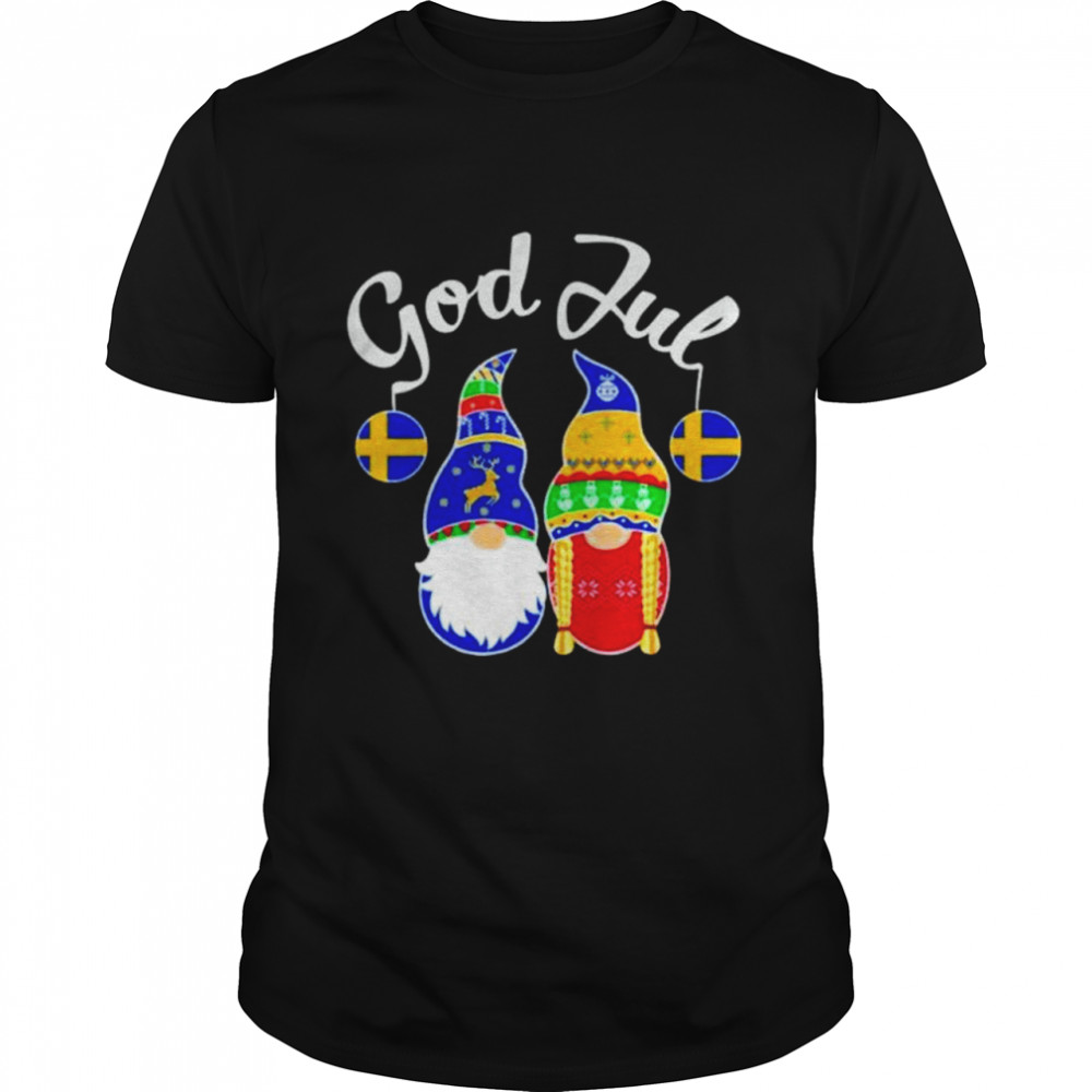 Gnome god jul Christmas shirt