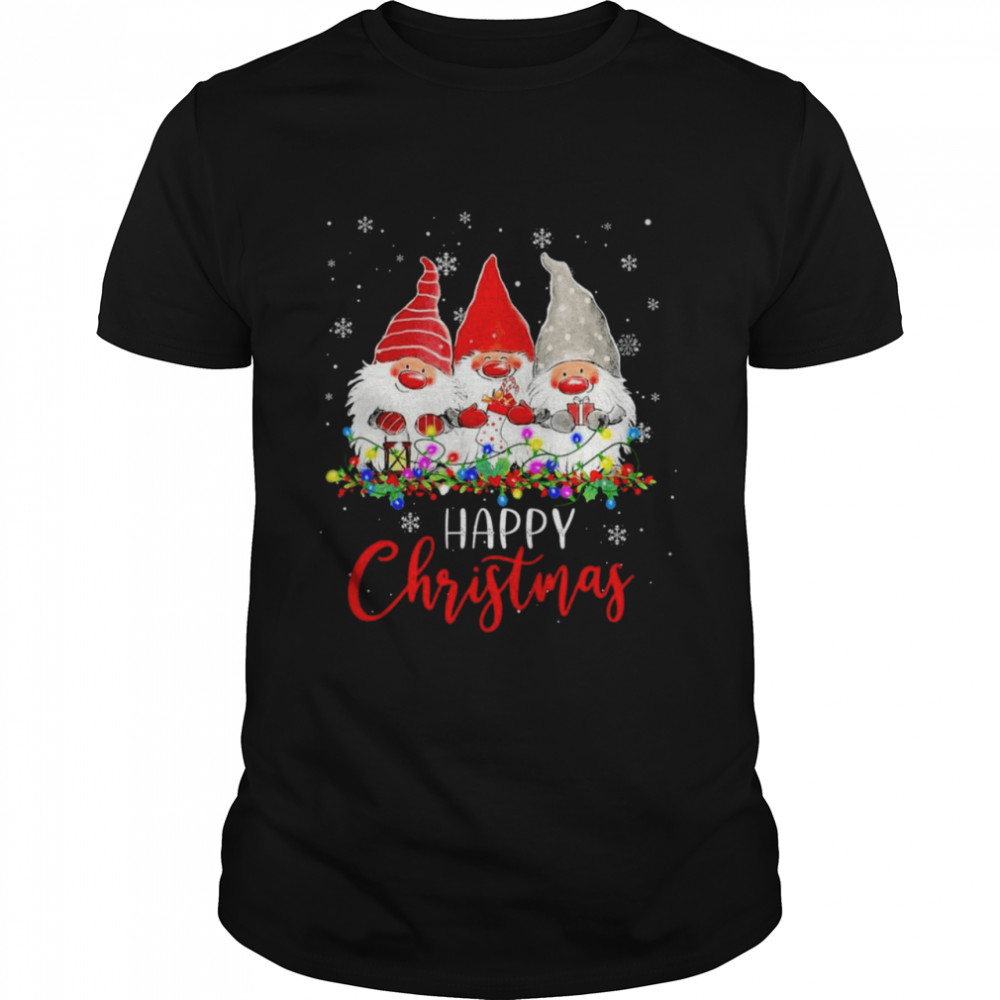 Gnomes Christmas Lights Happy Christmas shirt