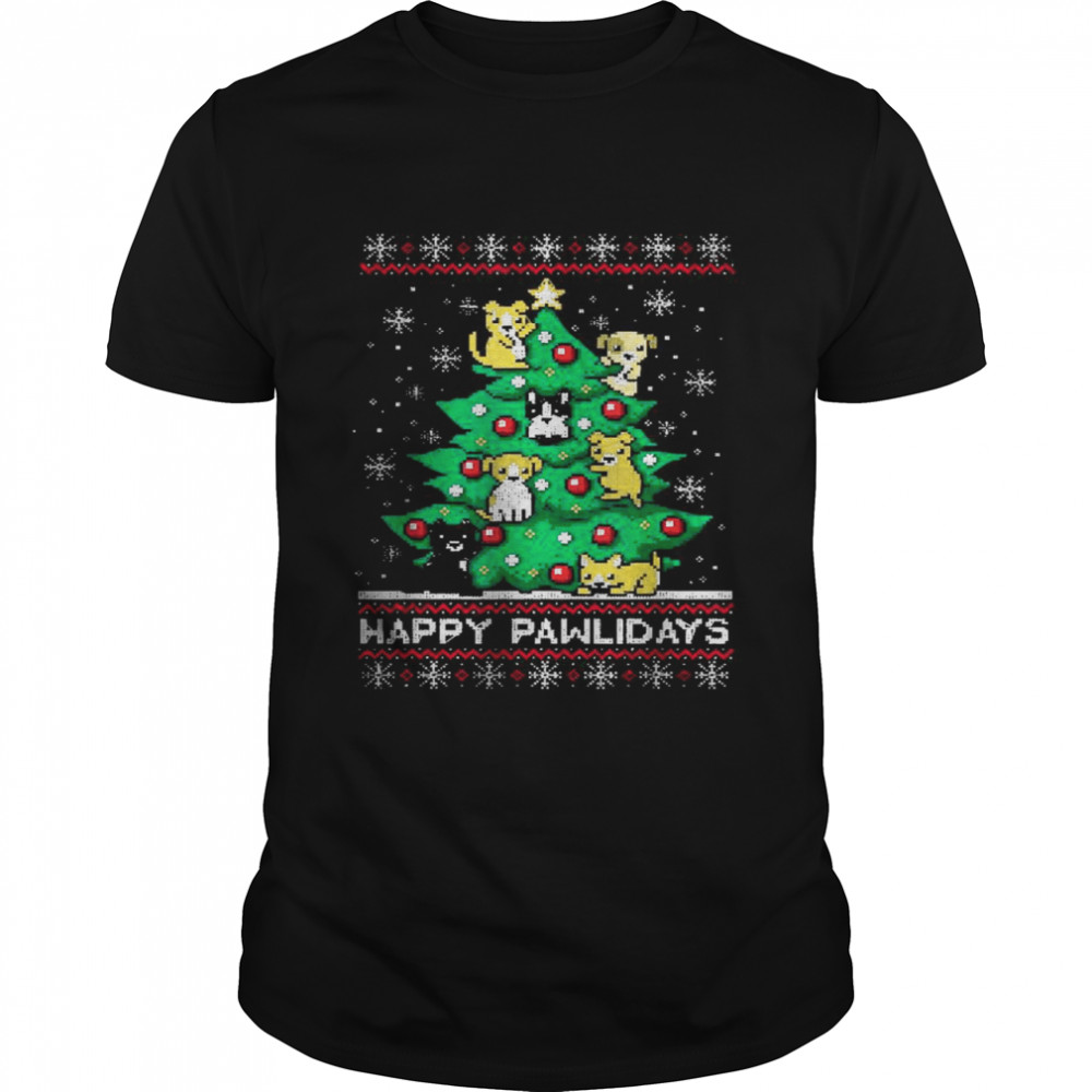 Happy Pawlidays Ugly Christmas Sweater T-Shirt