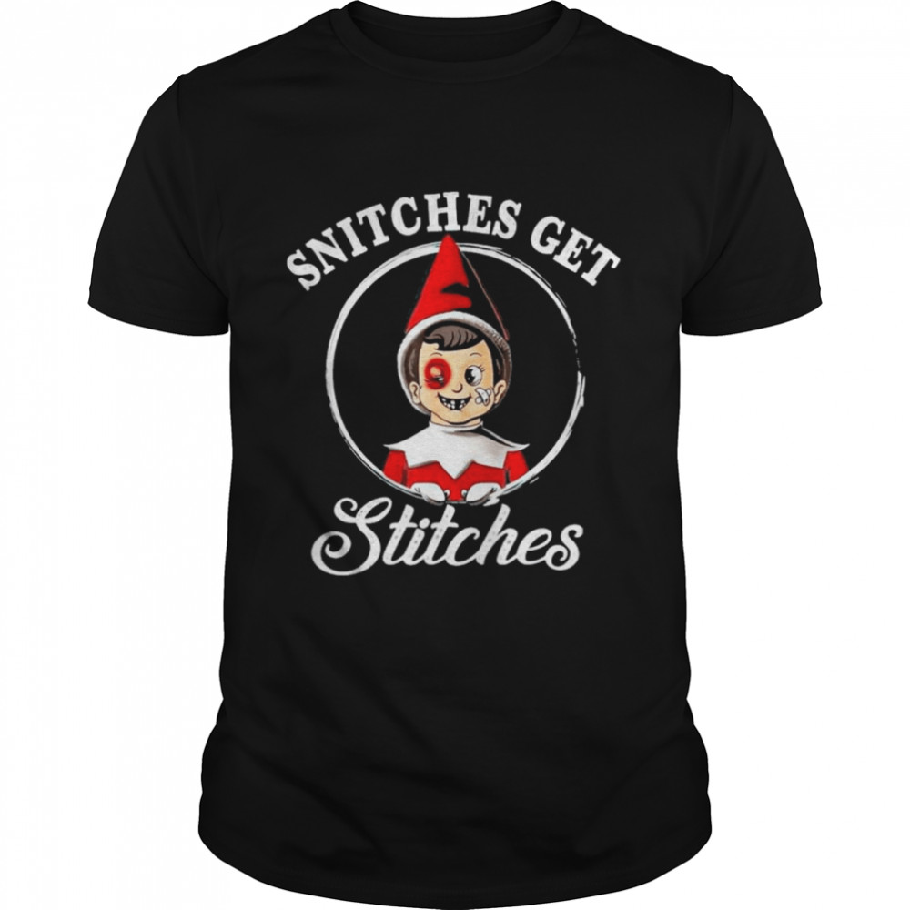 Official Christmas Elf Boy Snitches Get Stitches Xmas 2022 Shirts