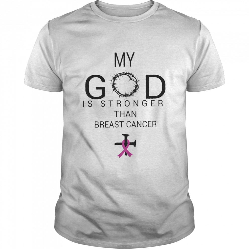 Original My God is stronger than Breast Cancer 2021 shirt