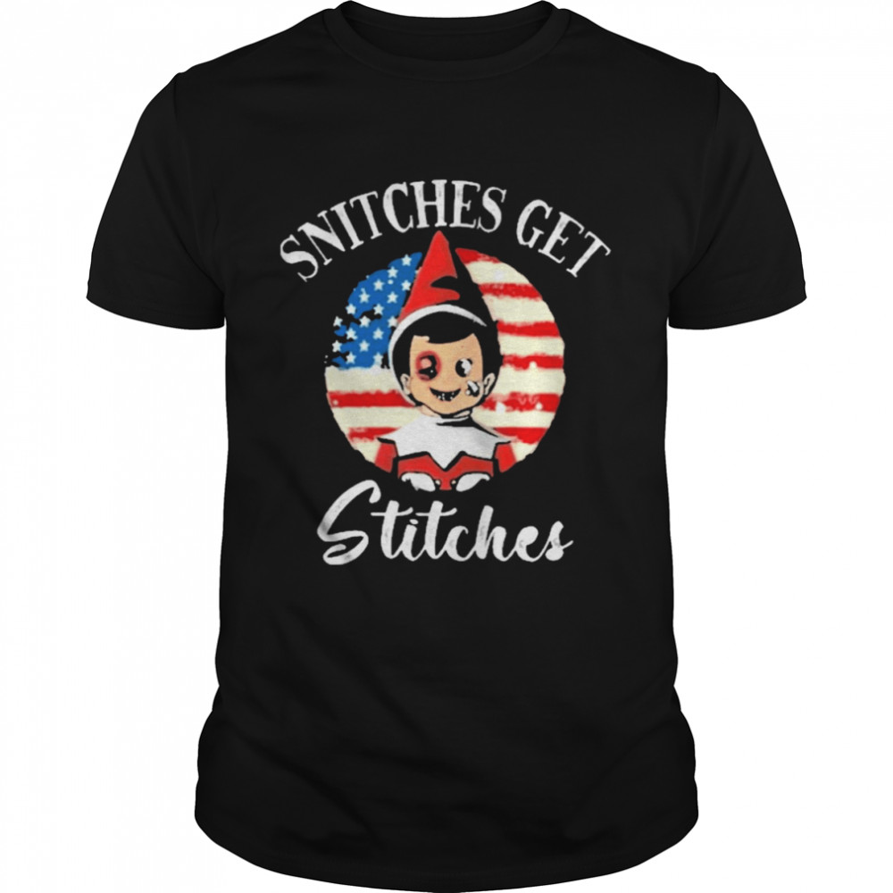 Snitches Get Stitches American Flag Shirt