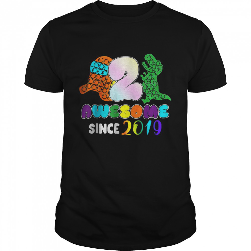 Awesome Since 2019 Pop It Birthday Girl 2nd Birthday Pop It T-Shirt