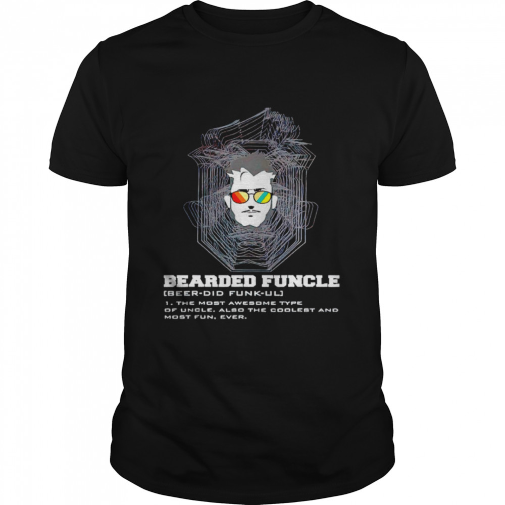 Bearded Funcle Shirt For Men Uncle Cool Male Figure Shirt