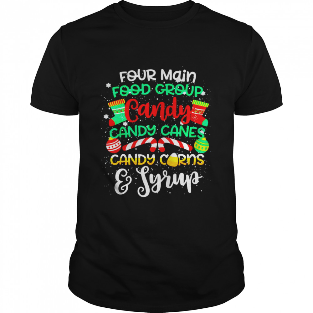 Christmas Four Main Food Groups Candy Canes shirt