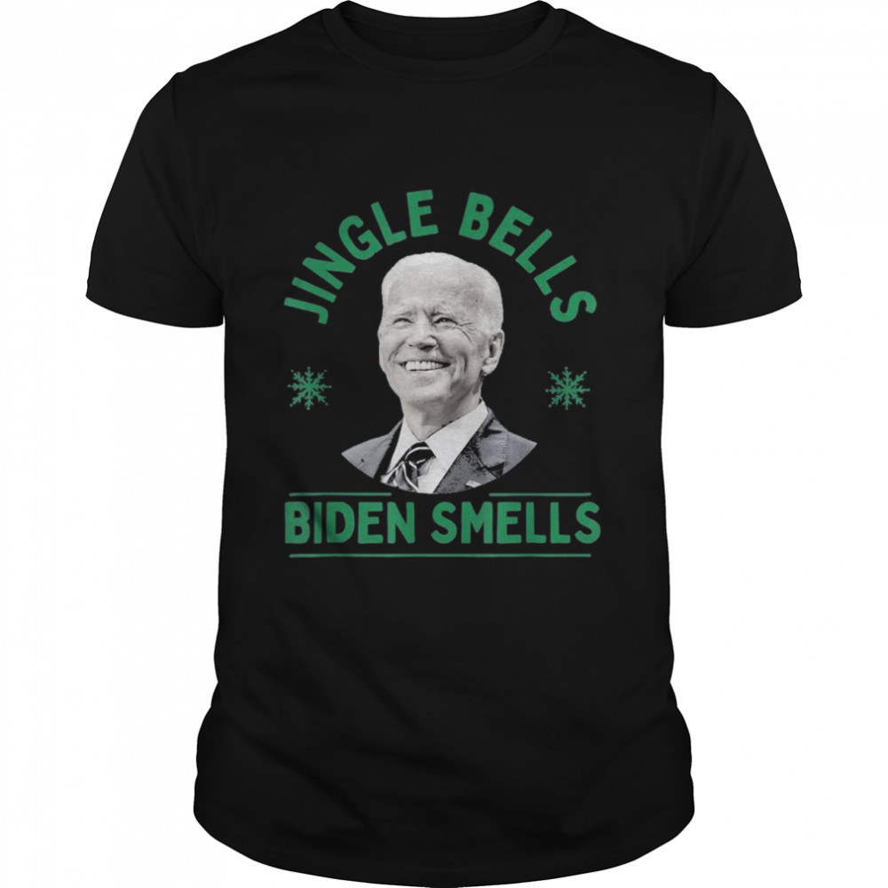 Jingle Bells Biden Smells meme Anti Biden T-Shirt