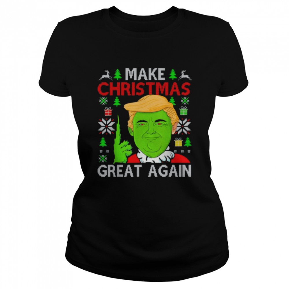 Make Christmas Great Again Trump meme 2024 Ugly Sweater T- Classic Women's T-shirt