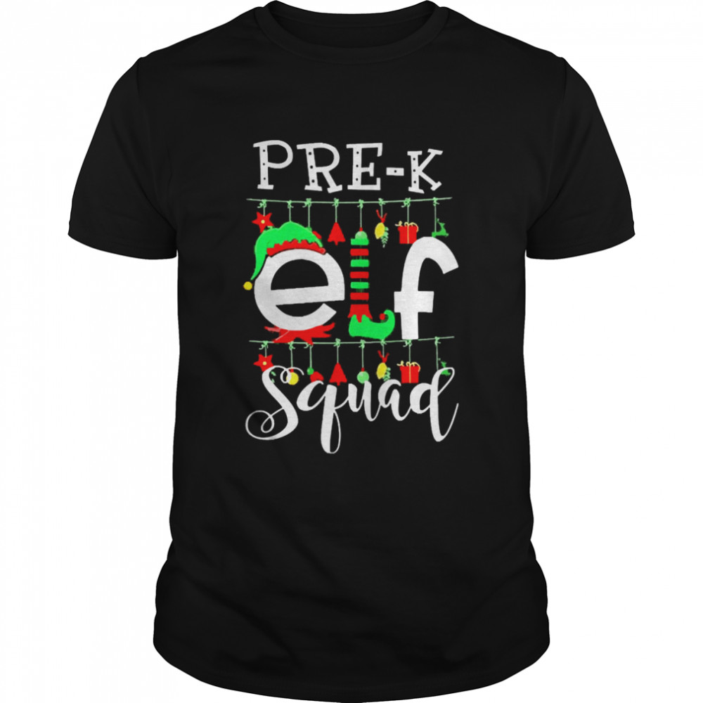 Pre-K Teacher Elf Squad Family Christmas Sweater Shirt