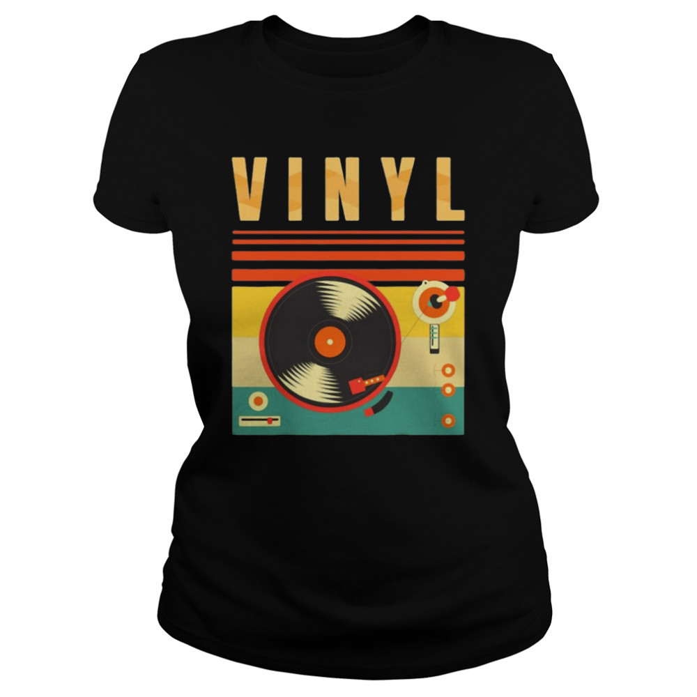 Retro Vinyl Lover Music Addict Diggin Vinyl Crate  Classic Women's T-shirt