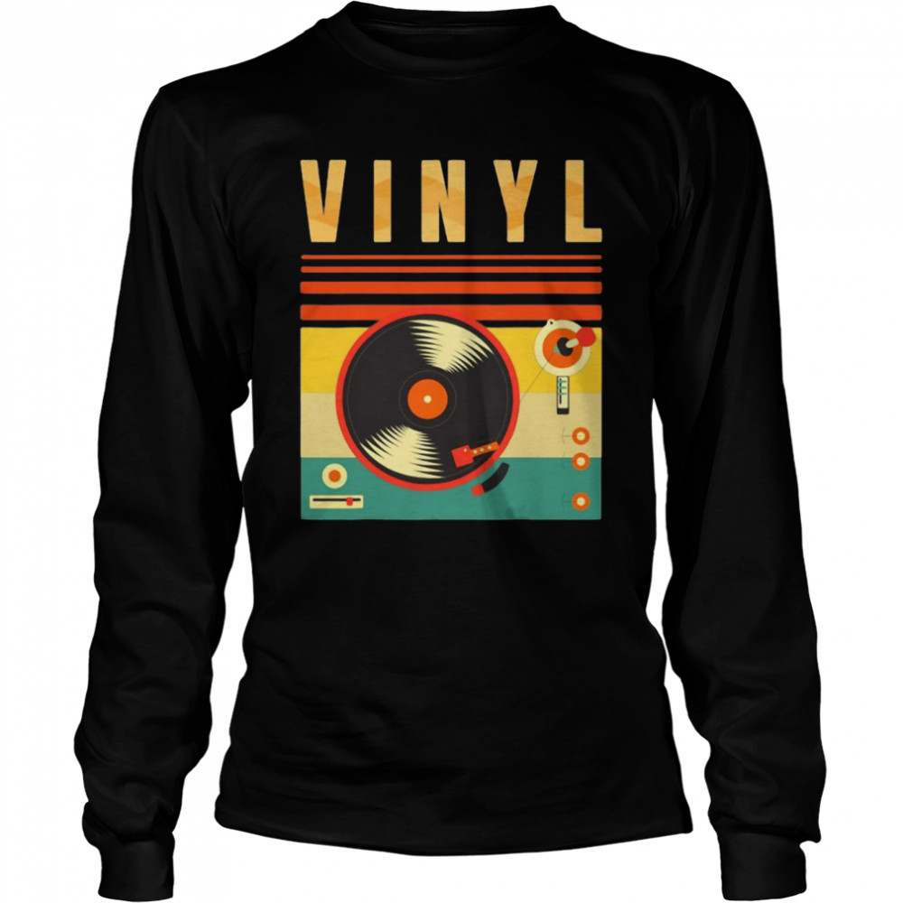 Retro Vinyl Lover Music Addict Diggin Vinyl Crate  Long Sleeved T-shirt