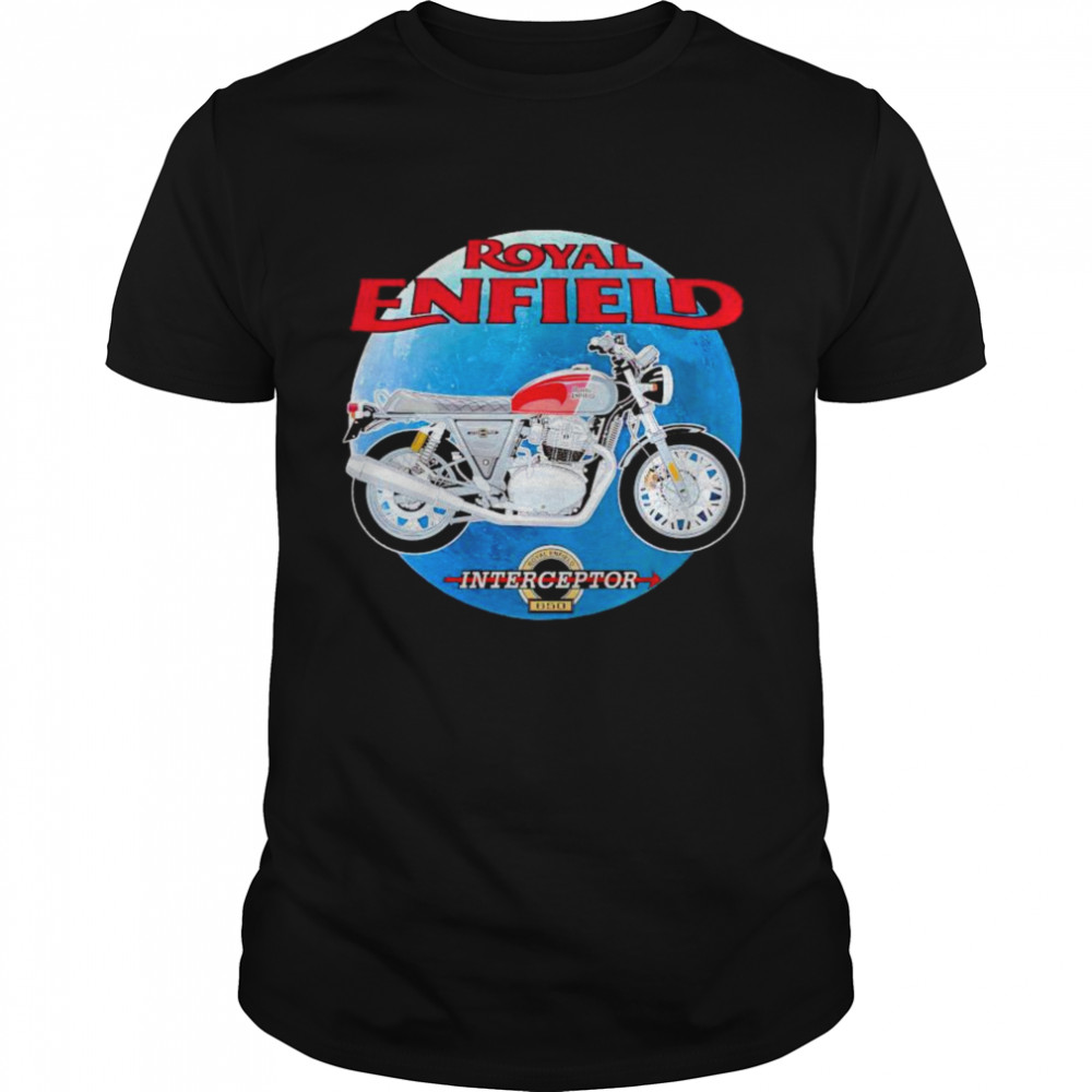 Royal Enfield Interceptor 650 and Moon art shirt