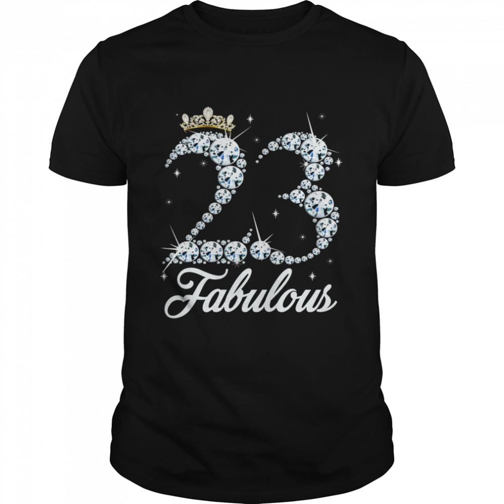 23 Year Old Its My 23rd Birthday Queen Diamond Heels Crown Shirt