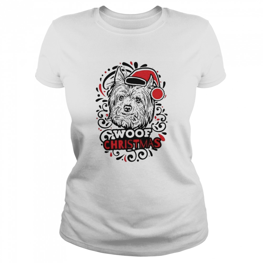 anta Terrier Woof Christmas shirt Classic Women's T-shirt
