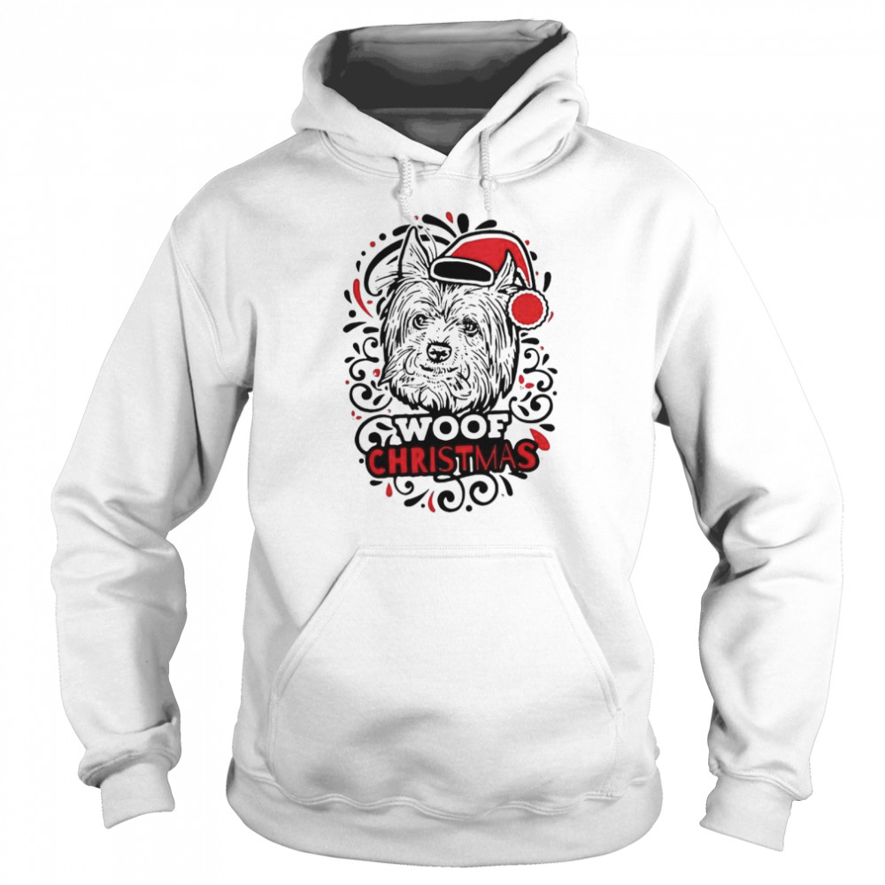 anta Terrier Woof Christmas shirt Unisex Hoodie