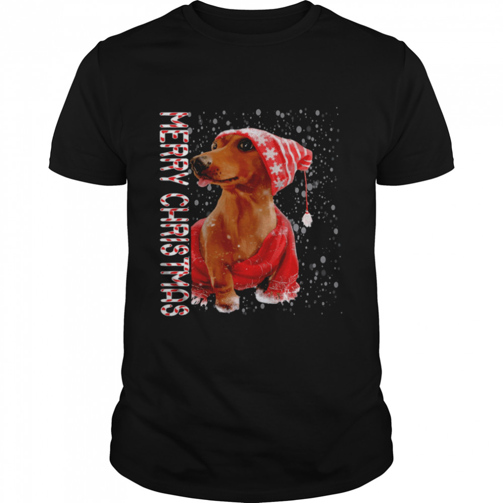 Dachshund Merry Christmas Shirt