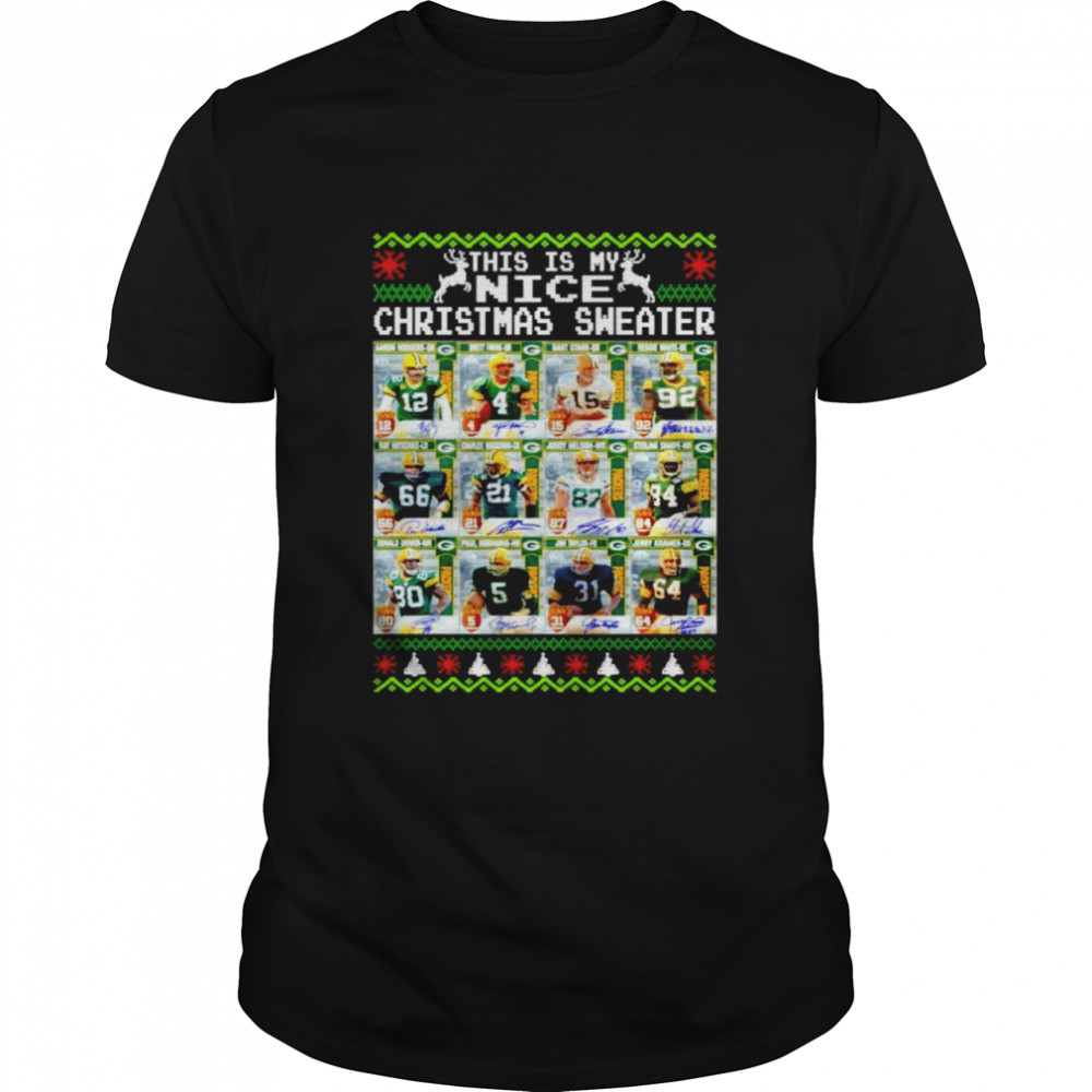 Green Bay Packers this is my nice signatures Ugly Christmas Sweater shirt