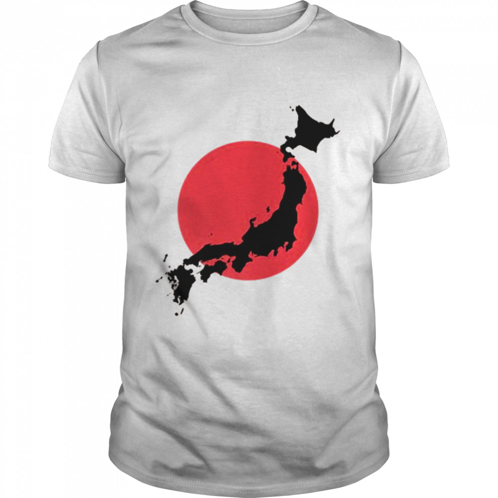 Japan Flag Map Outline Shirt