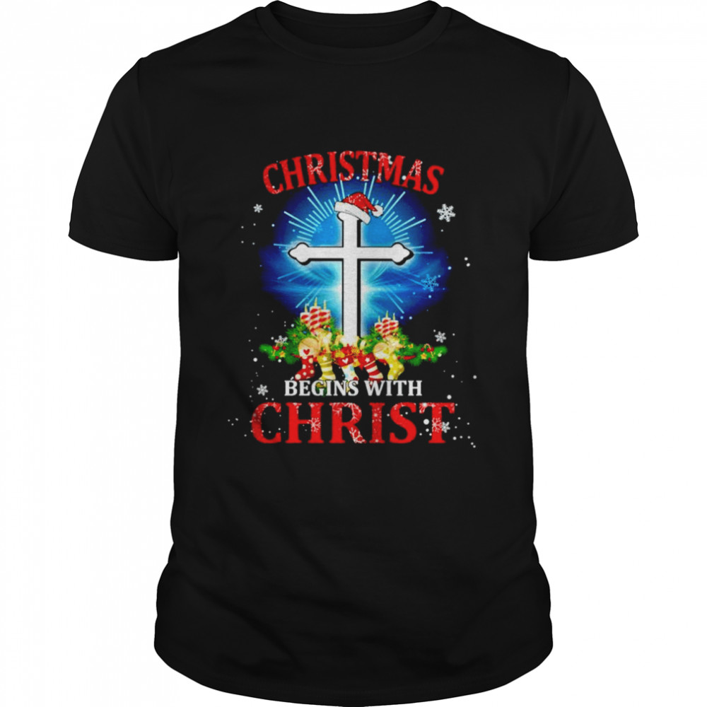 Jesus Christmas begins with Christ shirt