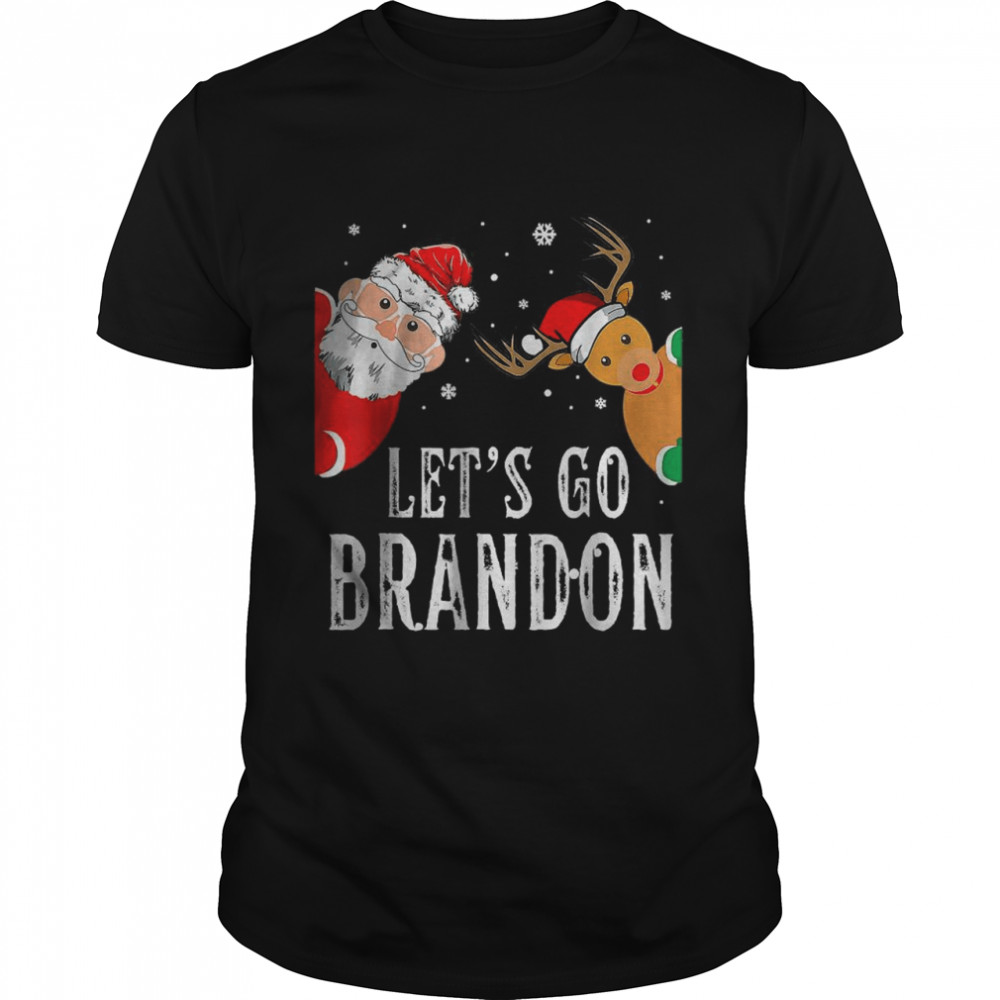 Let’s Go Branson Brandon Christmas Lights Reindeer Shirt