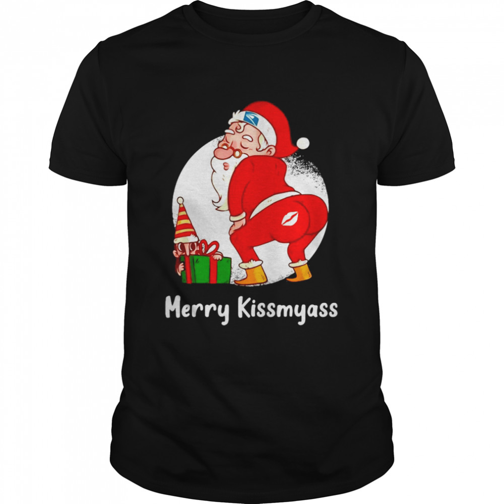 Merry Kissmyass Christmas 2021 Funny Santa Xmas Sweater Shirt