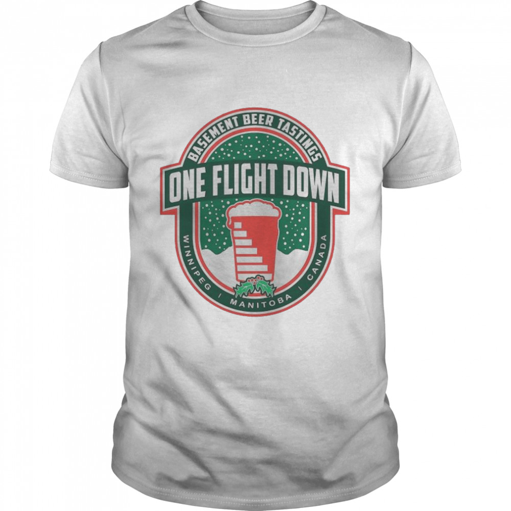 One Flight Down basement beer tastings winnipeg Manitoba Canada logo shirt