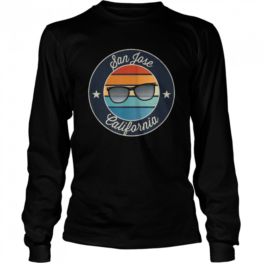 San Jose California CA Vacation Souvenir Sunglasses Sunset G  Long Sleeved T-shirt