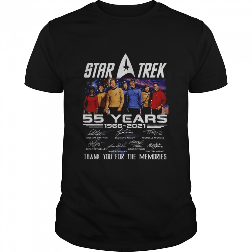 Star Trek 55 Years 1966-2021 Thank You For The Memories Shirt