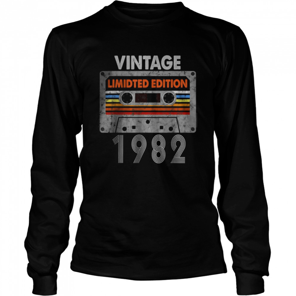 Vintage 1982 Made in 1982 40th Birthday Limited Edition T- Long Sleeved T-shirt