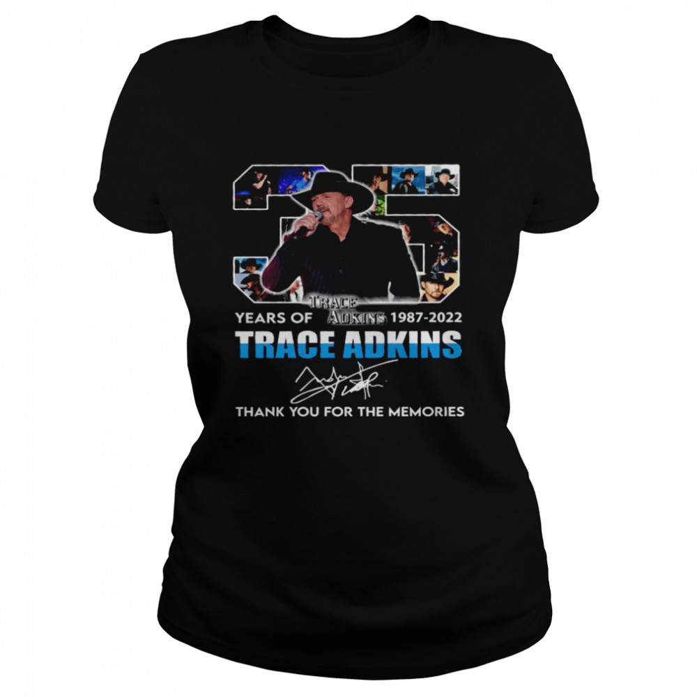 35 Years Of Trace Adkins 1987 2022 Thank You For The Memories  Classic Women's T-shirt