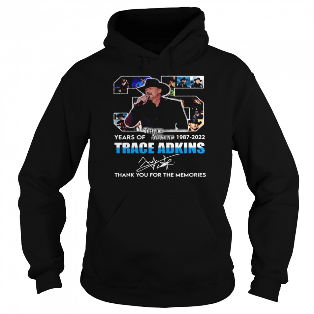 35 Years Of Trace Adkins 1987 2022 Thank You For The Memories  Unisex Hoodie