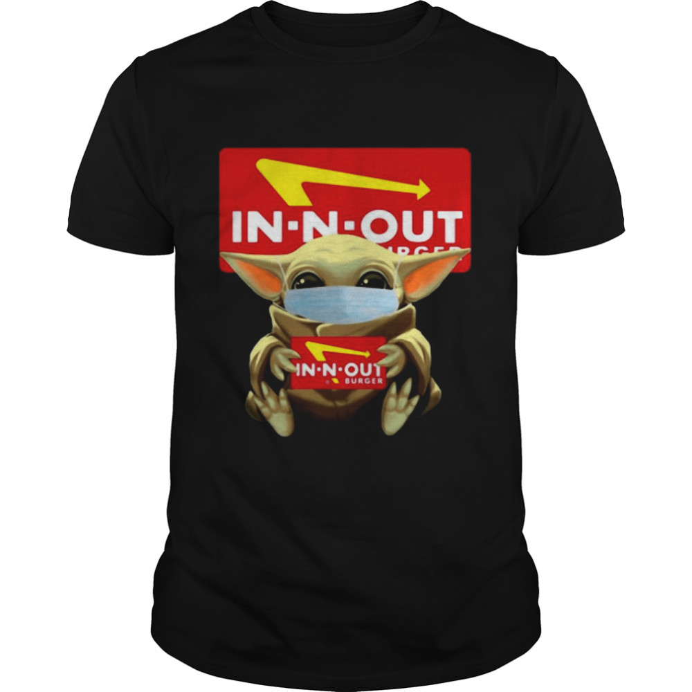 Baby Yoda Face Mask Hug In N Out Shirt