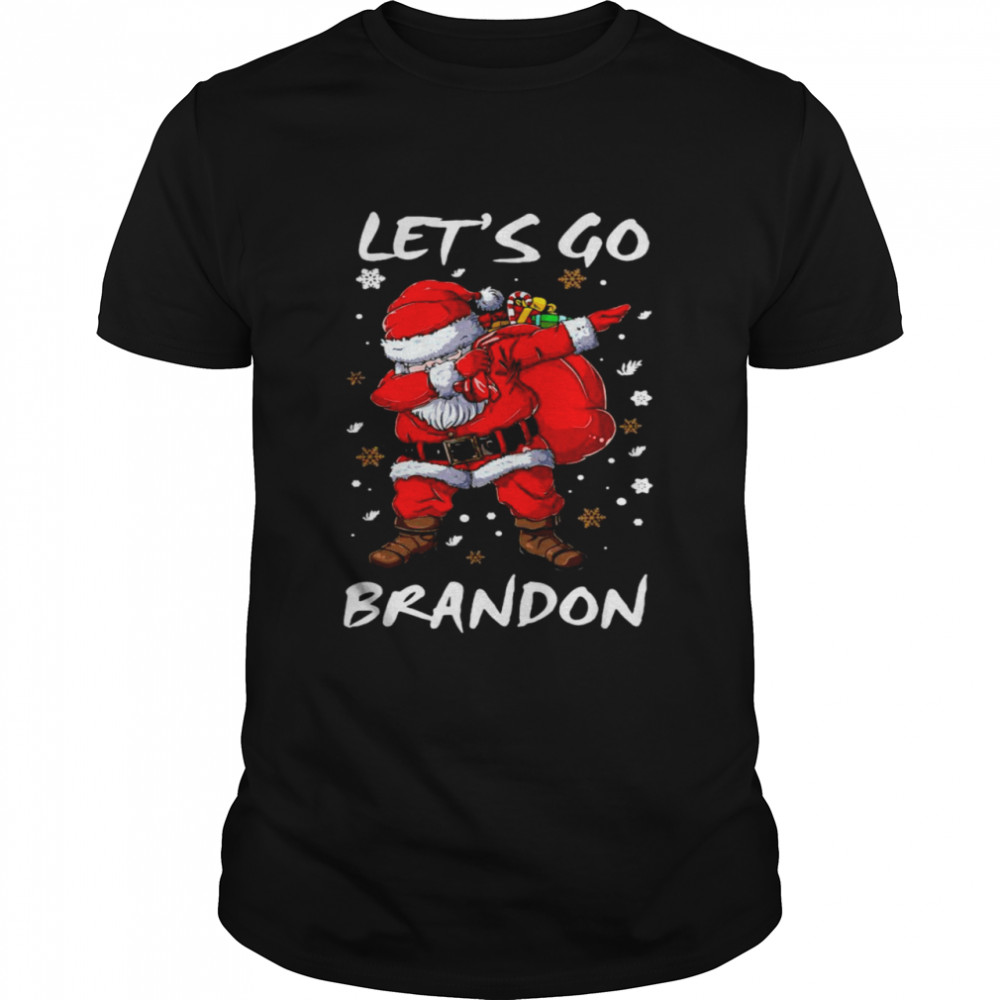 Dabbing Santa Let’s Go Branson Brandon Christmas Pajama shirt