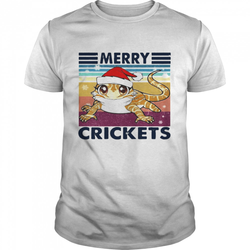 Frog Santa Merry Crickets Vintage Shirt