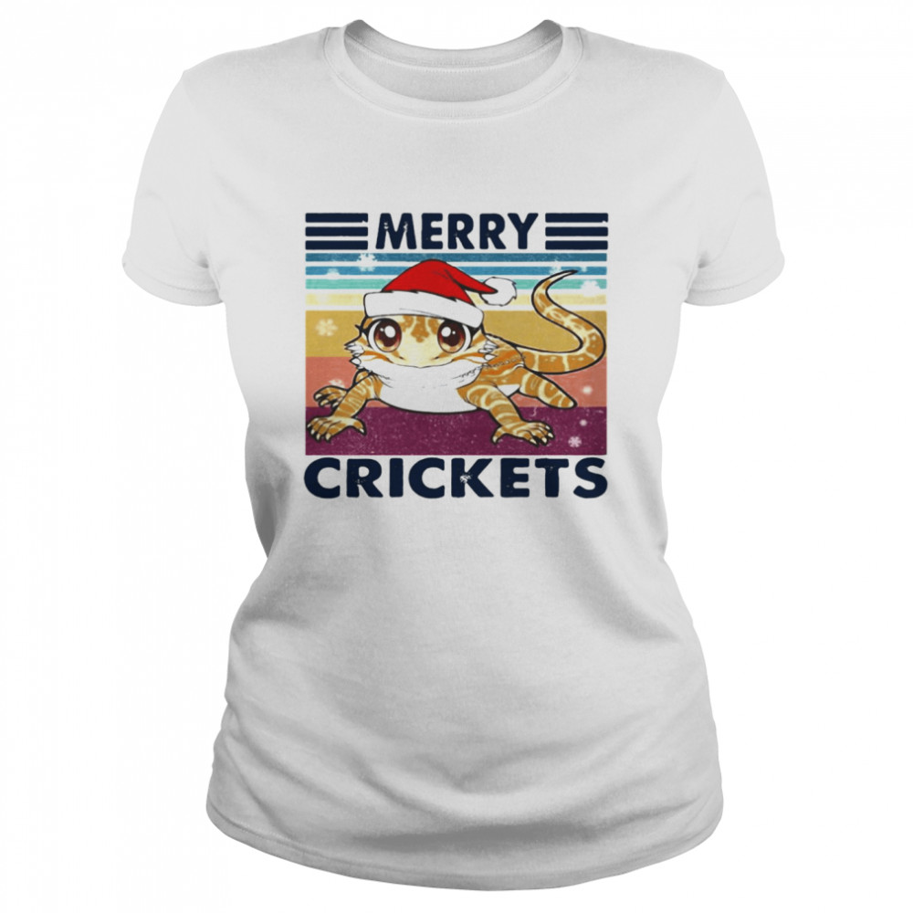 Frog Santa Merry Crickets Vintage  Classic Women's T-shirt