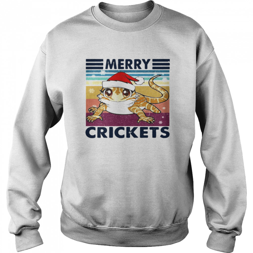 Frog Santa Merry Crickets Vintage  Unisex Sweatshirt