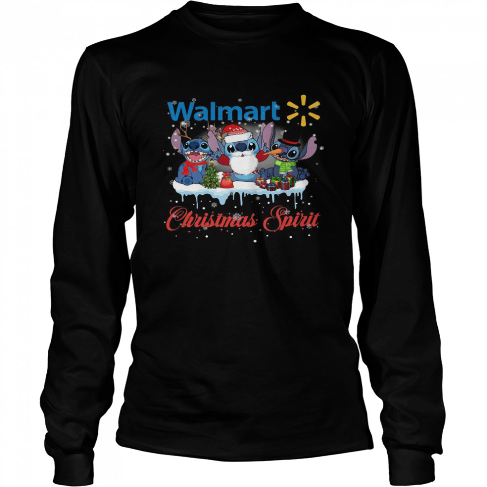Stitchs Walmart christmas spirit shirt Long Sleeved T-shirt