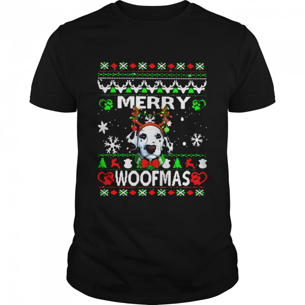 Woofmas Dalmatian Merry Christmas Sweater Shirt