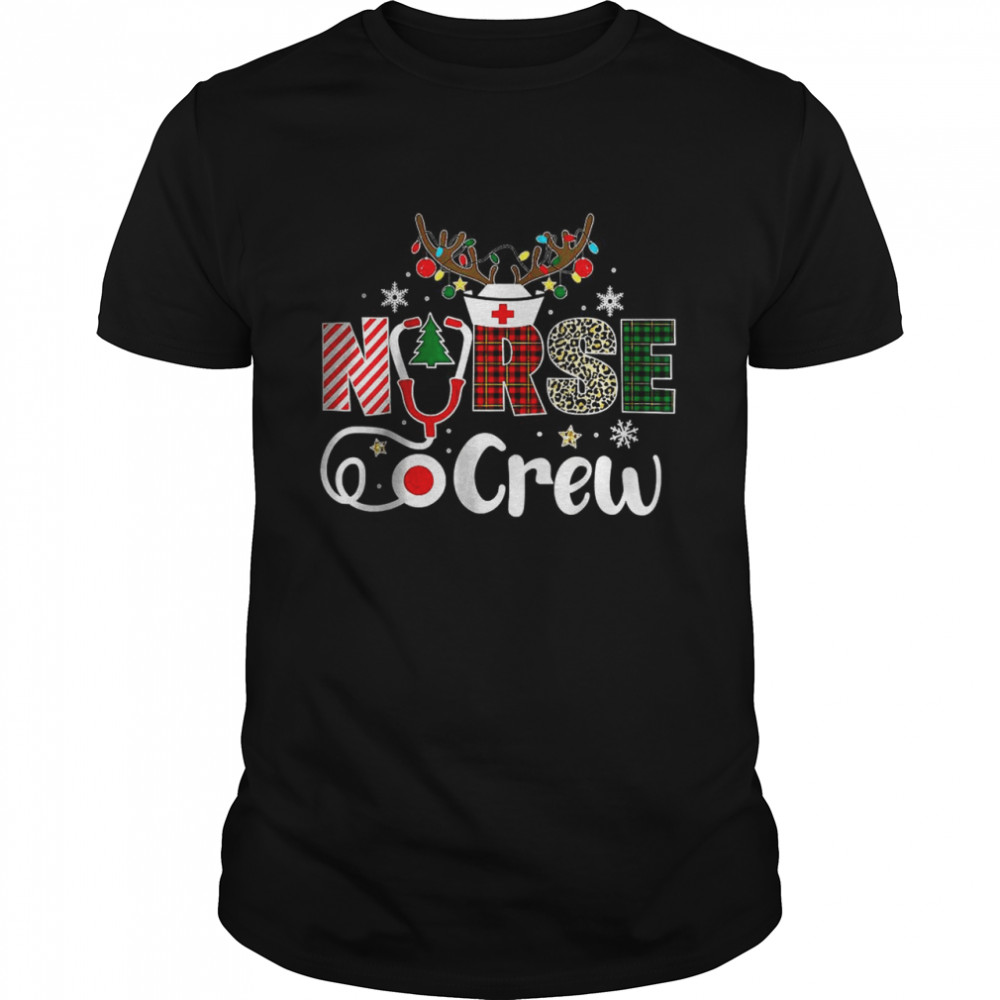 Christmas Nurse Crew Shirt For Women Scrub Tops Christmas T-Shirt