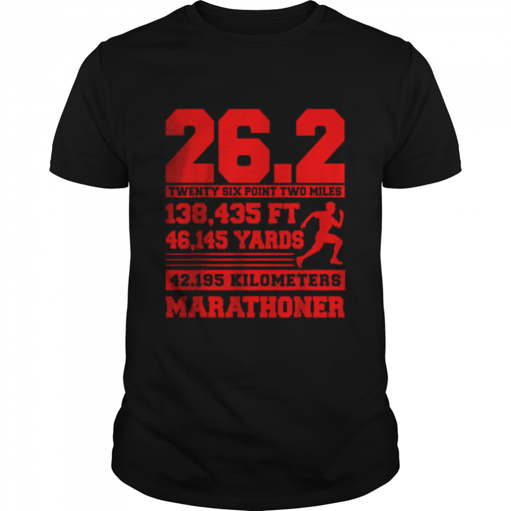 Cool Marathon Art Marathoner Running 262 Finisher Shirt