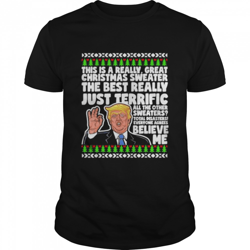 Donald Trump Ugly Christmas 2022 Sweater Parody Speech T-Shirt