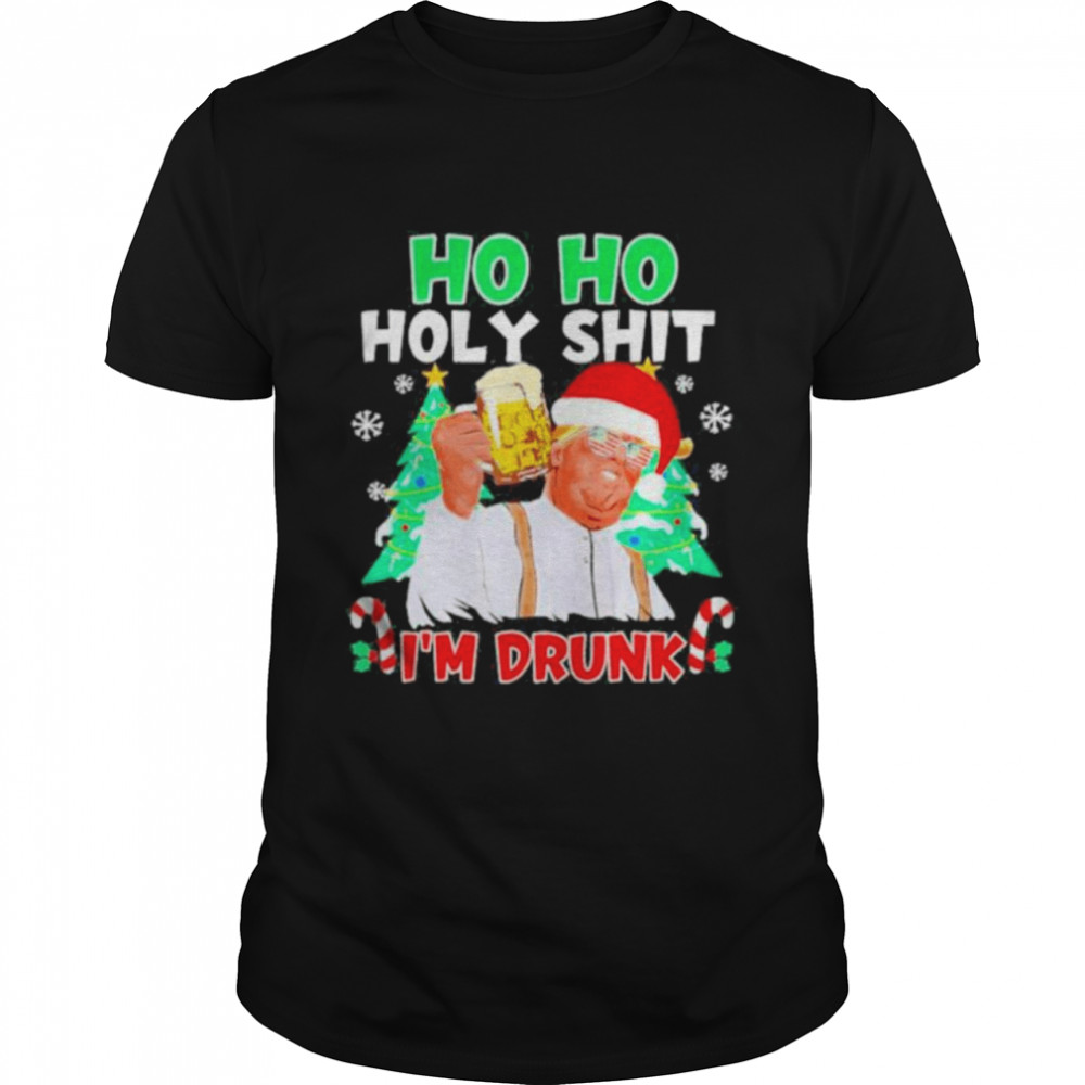 Ho Ho Holy Shit I’m Drunk Beer Trump Christmas Pajama X-mas T-Shirt
