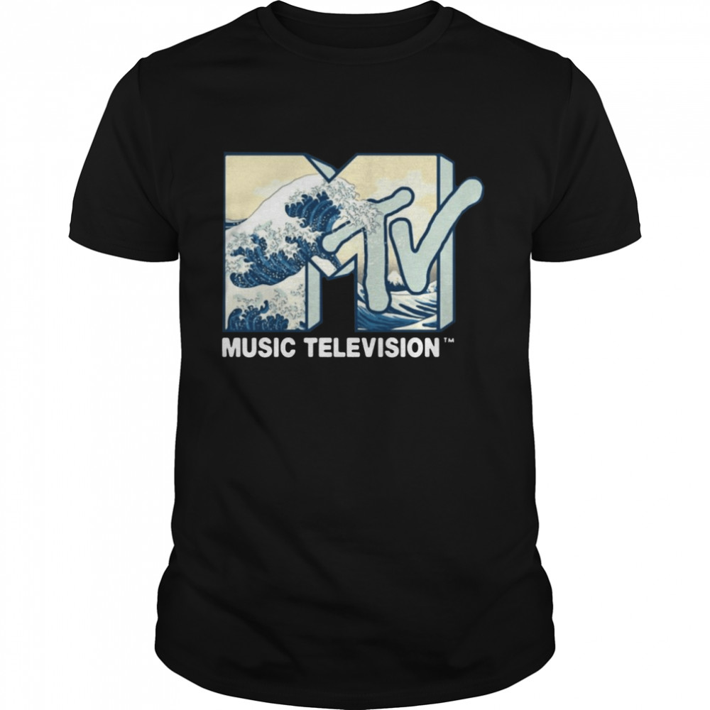 Hokusai’s The Great Wave Off Kanagawa Retro Mtv Logo Shirt