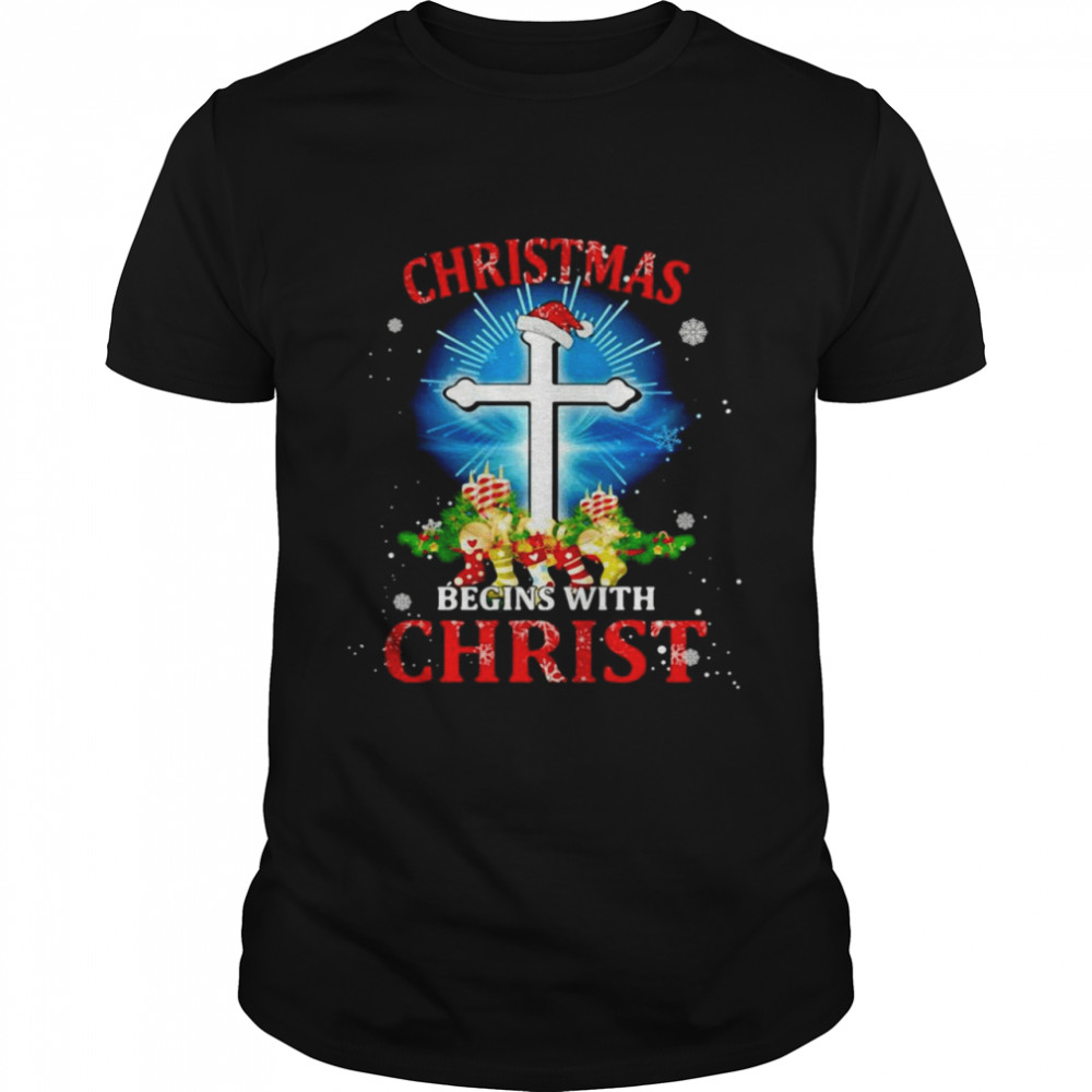 Jesus Christmas Begins With Christ Sweater Shirt