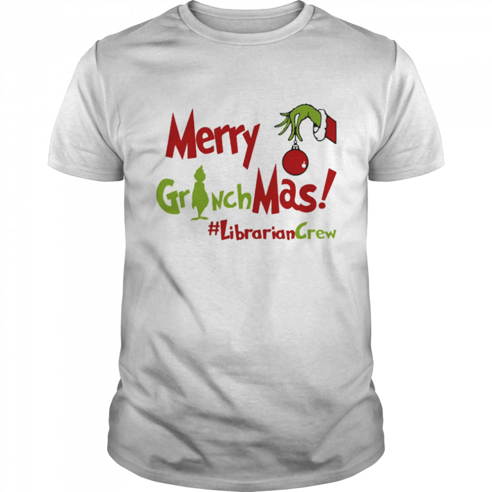 Merry Grinchmas Librarian Crew Teacher Christmas Sweater Shirt