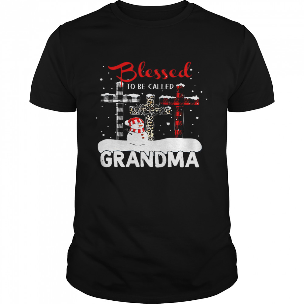 Snowman Jesus Blessed To Be Called Grandma Shirt