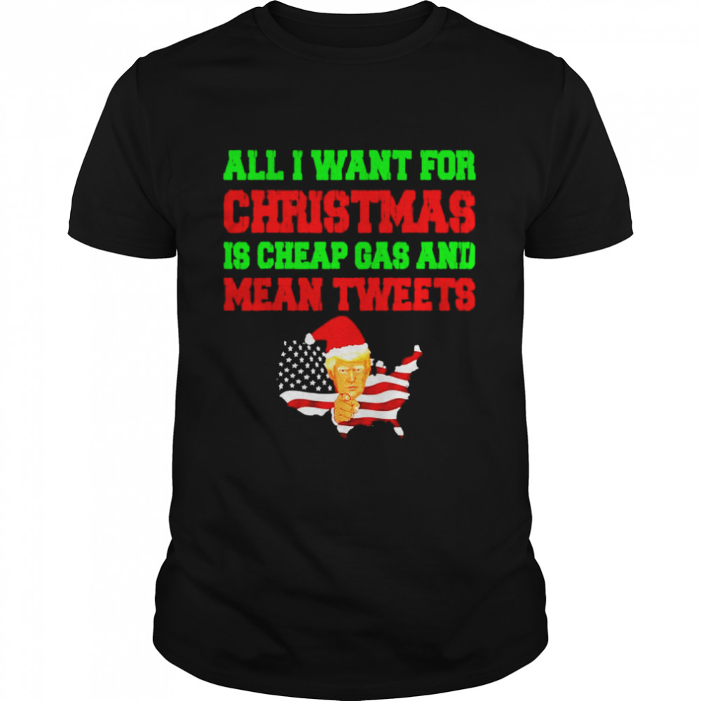 all I want for Christmas is cheap gas and mean tweets shirt