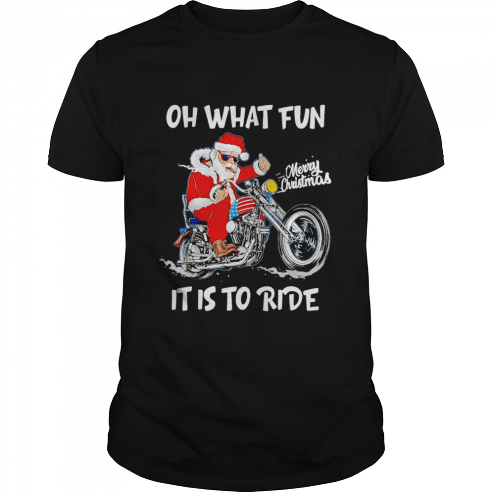 Best biker Santa oh what fun it is to ride sweater