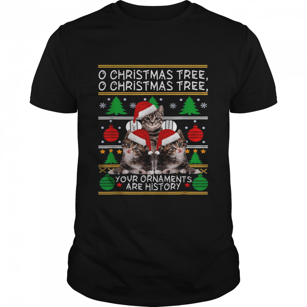 Cats Christmas Shirt Ornaments Pajama Family Shirt