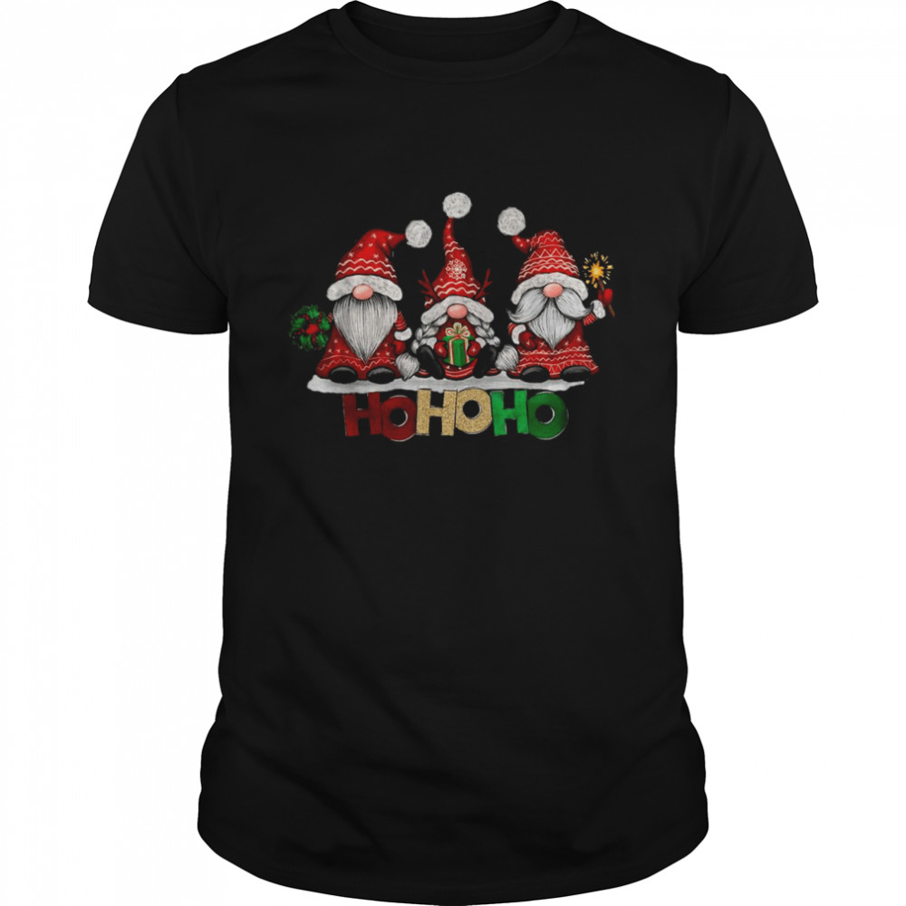 Christmas Santa Three Gnomies Hohoho Shirt